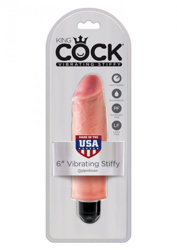 Wibrator king cock 6&quot;&quot;&quot;&quot; vibr stiffy flesh