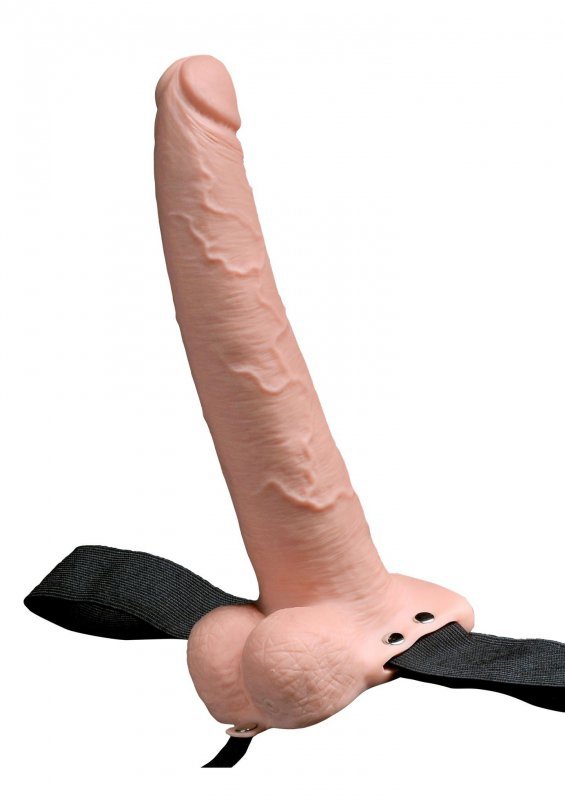 Realistyczna proteza nakładka sztuczny penis dildo z jądrami strap on 23 cm