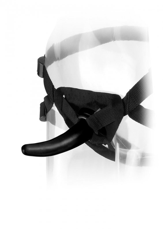 Strap-on uprząż małe gładkie dildo dla początkujących 