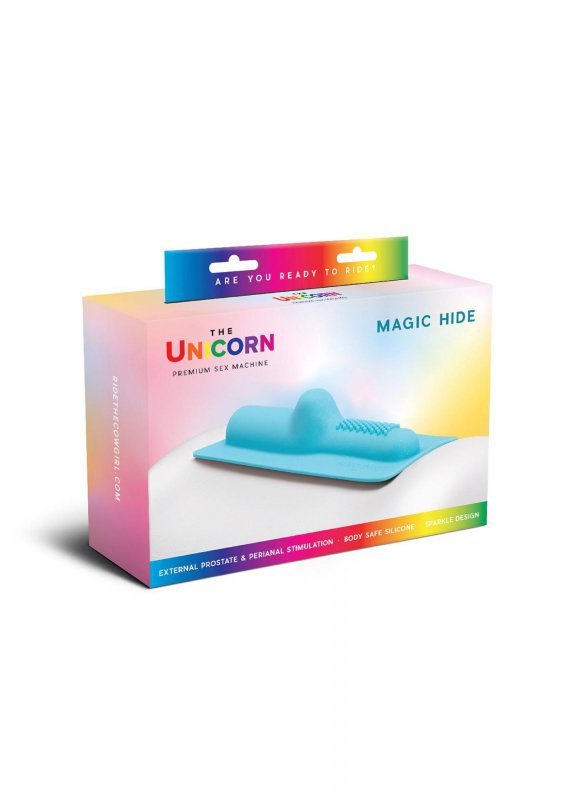 Nakładka na siedzisko erotyczne Cowgirl Unicorn Magic Hide błękitne