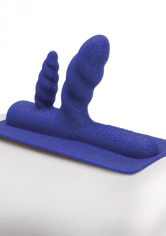 Nakładka na siedzisko podwójne dildo Cowgirl Unicorn Two-Nicorn niebieskie