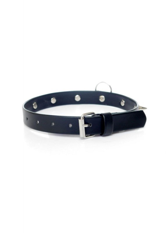 Obroża BDSM z ćwiekami kolcami zawleczką 2 cm