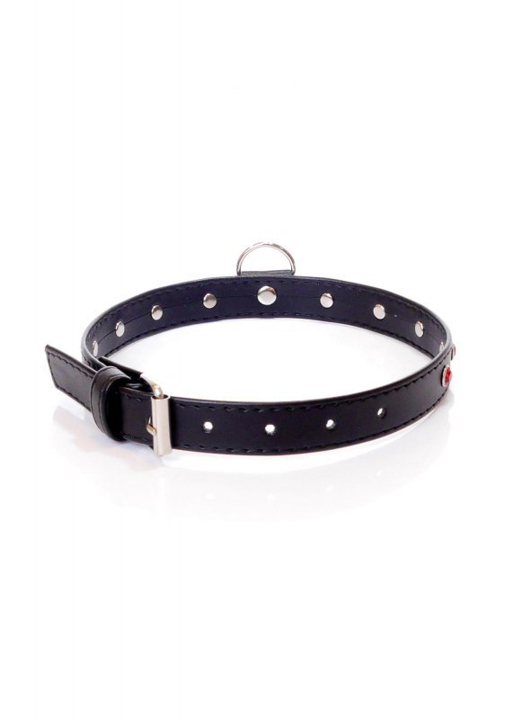 Obroża ozdobna bdsm bondage z kryształkami