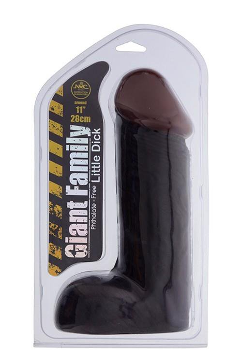 Realistyczne dildo z jądrami afrykańskie 28 cm