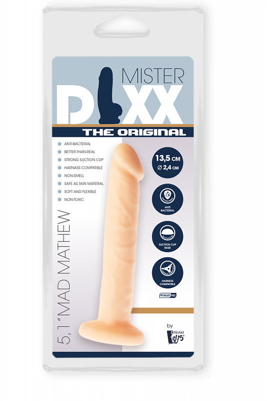 Realistyczne proste dildo na przyssawce 13 cm