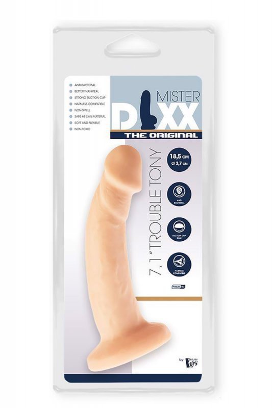 Realistyczne zakrzywione dildo na przyssawce 18 cm