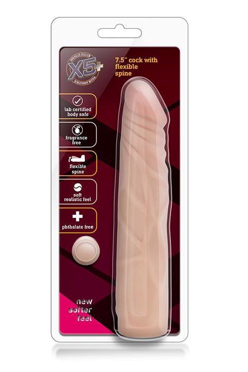 Giętkie realistyczne dildo z żyłami jak prawdziwy penis 19 cm
