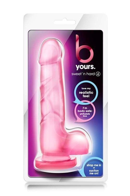 Twardy żelowy penis dildo na przyssawce 18 cm
