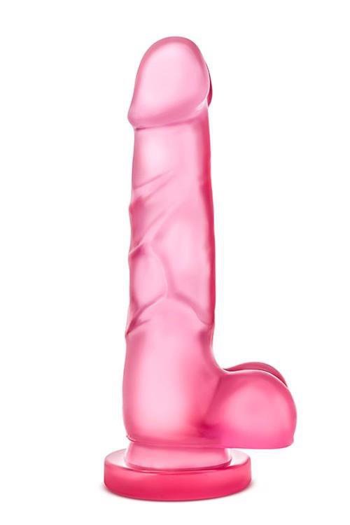 Twardy żelowy penis dildo na przyssawce 18 cm