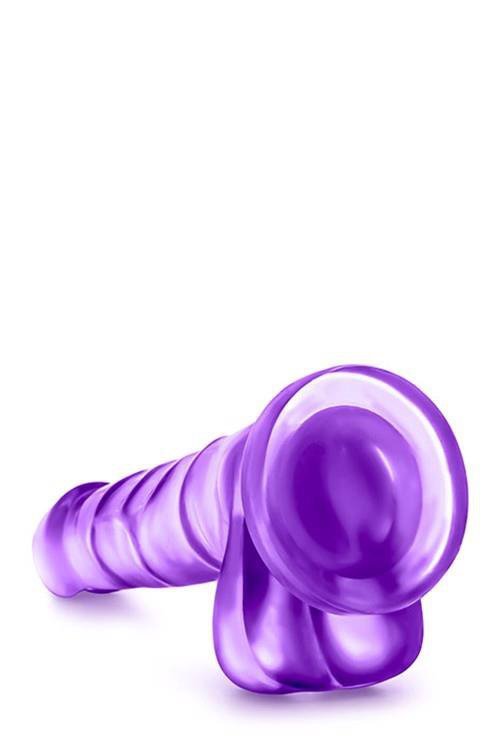 Twardy żelowy penis dildo na przyssawce 18 cm