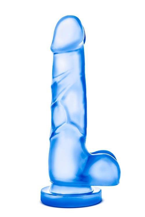 Twardy żelowy penis dildo na przyssawce 18 cm