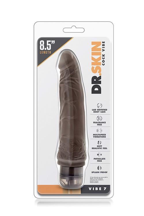 Realistyczny wibrator sztuczny penis brązowy 21,5 cm