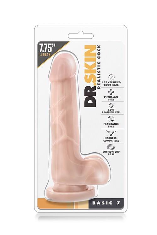 Realistyczne dildo na przyssawce żylasty penis 19,5 cm