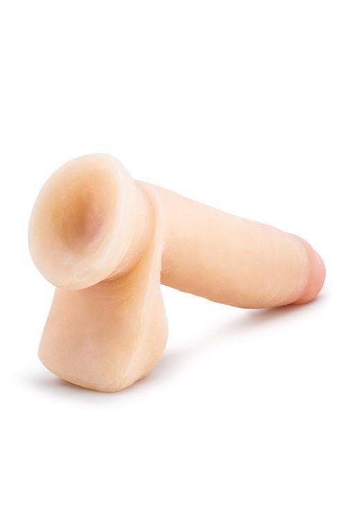 Naturalne dildo z żyłami jądrami na przyssawce 17 cm 