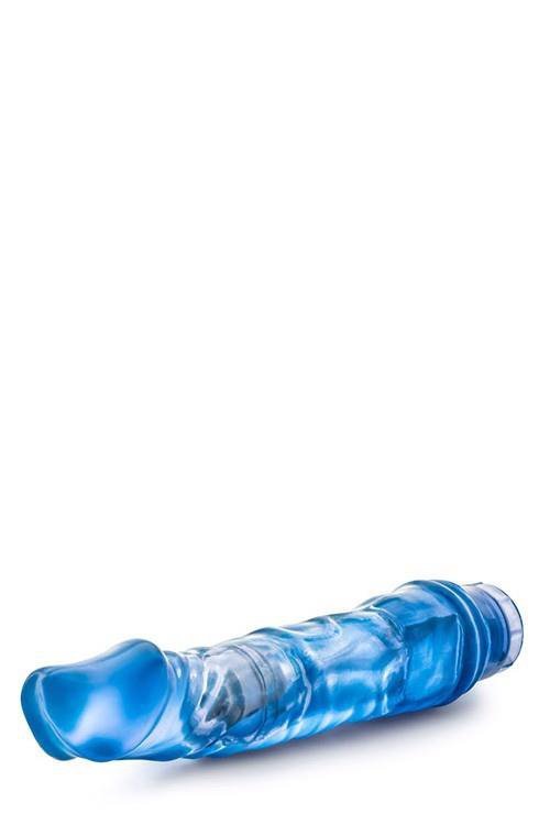 Żelowe realistyczne dildo niebieskie 23 cm