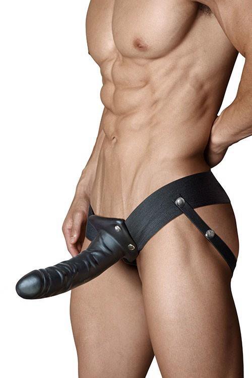 Nakładka przedłużka penisa puste dildo realistyczny członek strap on murzyński 15 cm