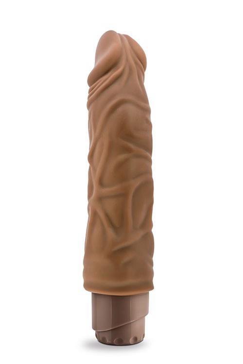 Realistyczny żylasty wibrator karmelowy 21,5 cm