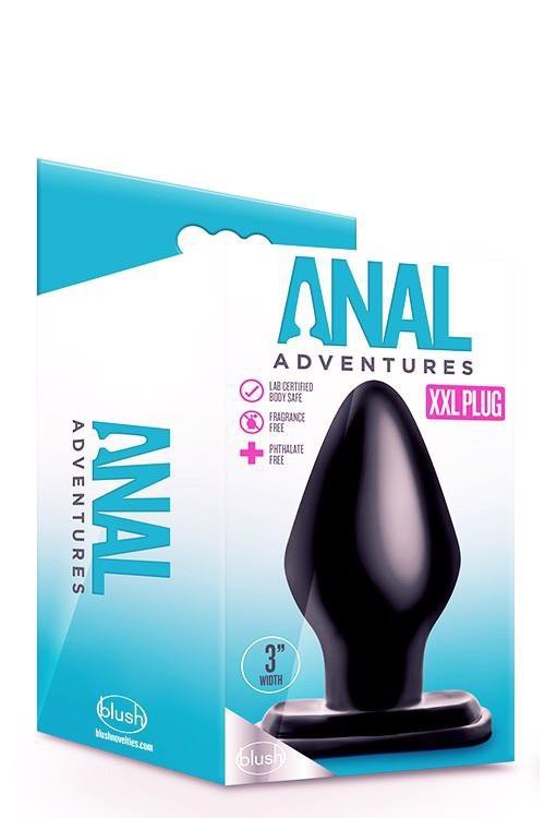 Bardzo duży czarny korek analny stożek plug penetrator anusa