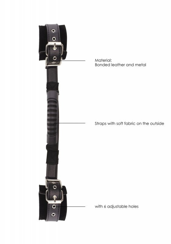 Bonded leather hand cuffs with handle