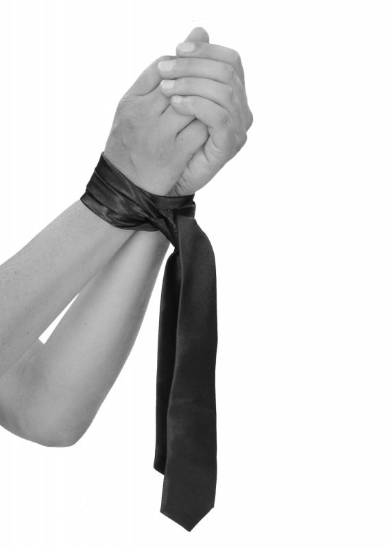 Satynowy krawat pas do bondage wiązania