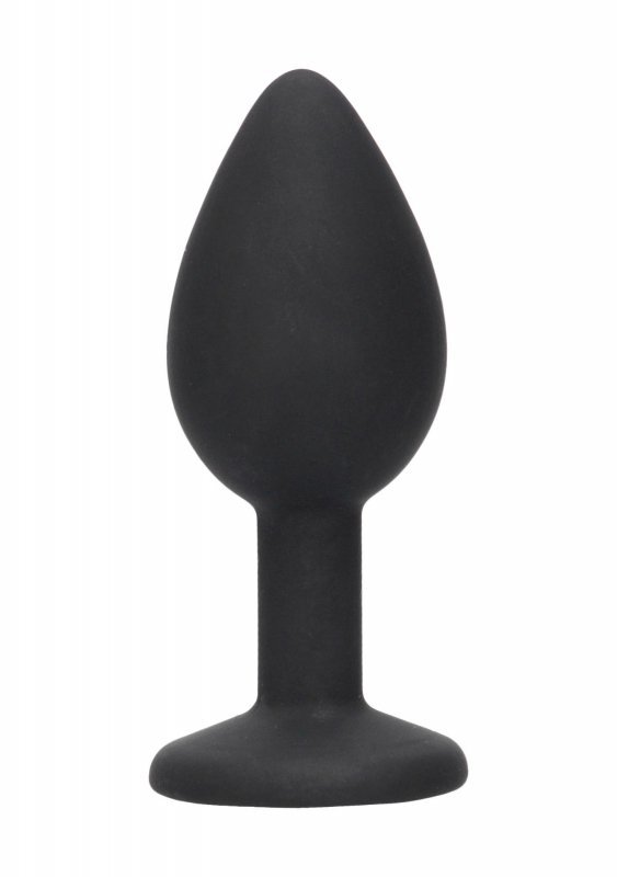 Elegancki silikonowy korek analny z diamentem wtyczka plug 