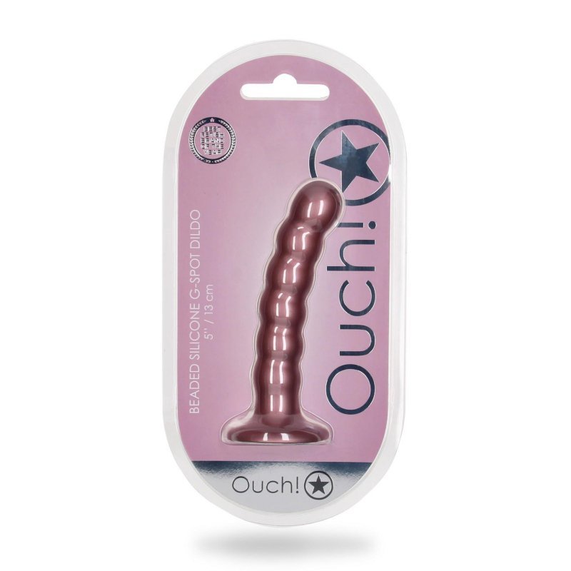 Beaded Silicone G-Spot Dildo - 5&#039;&#039; / 13 cm