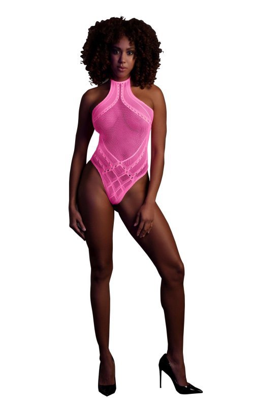 Body with Halter Neck - neon pink - XS/XL