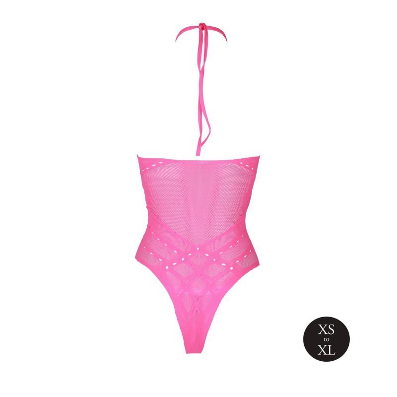 Body with Halter Neck - neon pink - XS/XL