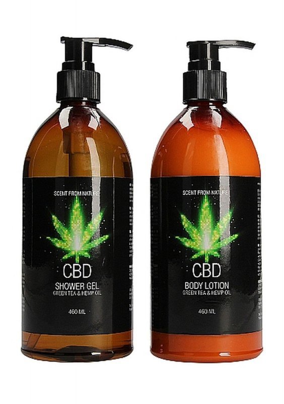 CBD - Bath and shower - luxe care set - green tea hemp oil
