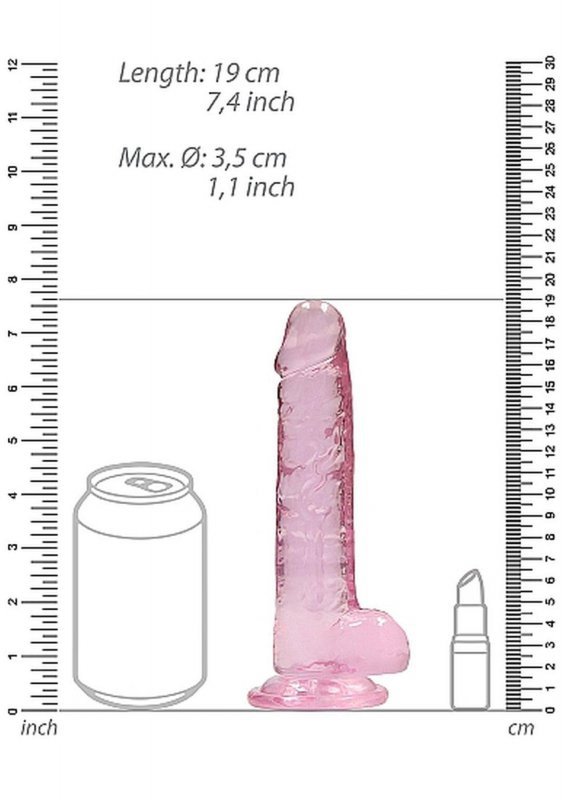 Realistyczny penis na przyssawce dildo różowe 18 cm