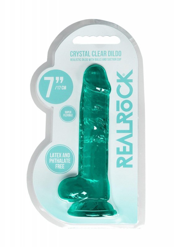 Żelowy penis dildo z przyssawką 19 cm 