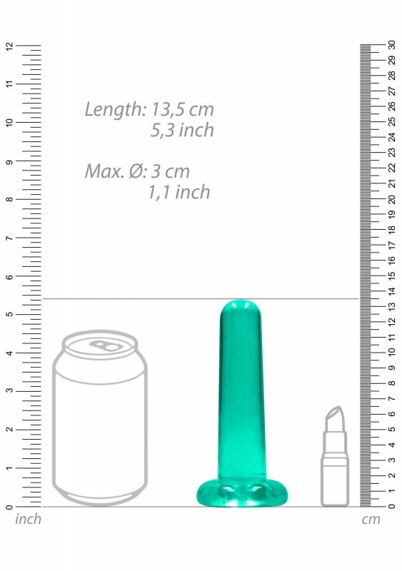 GŁADKIE DILDO KOREK ANALNY NA PRZYSSAWCE ZIELONY 13 CM