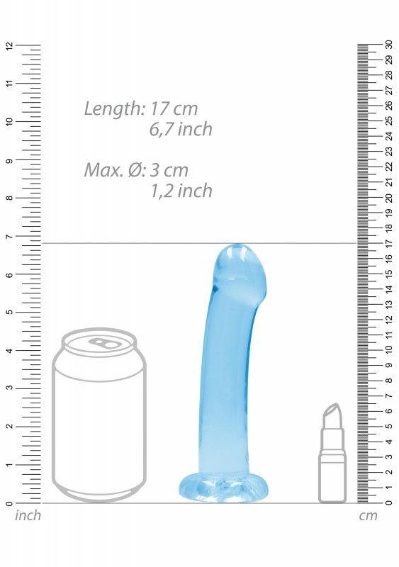 Realistyczne dildo analne na przyssawce niebieskie 17,8 cm
