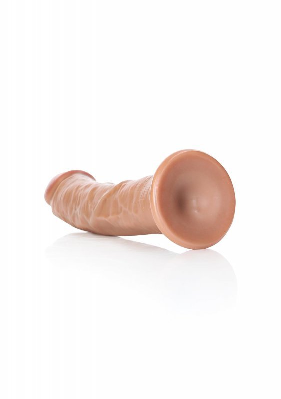 Cielisty zakrzywiony penis dildo na przyssawce  20 cm