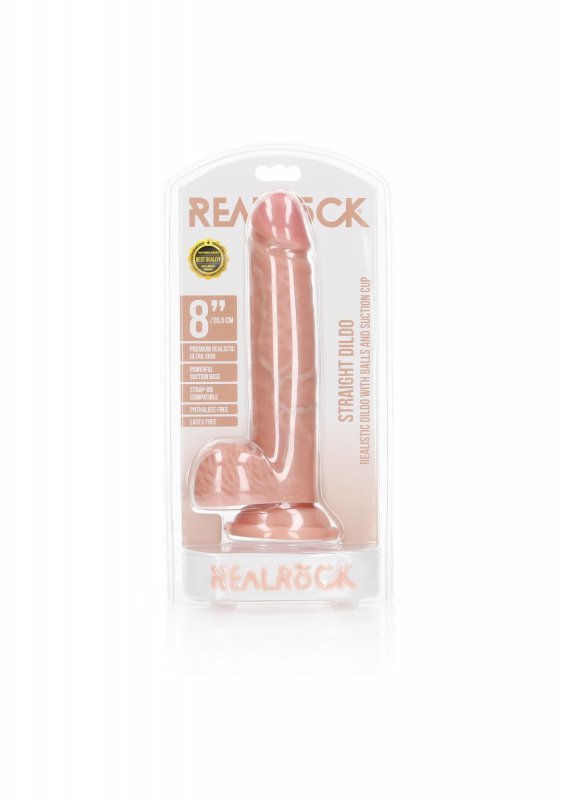 Naturalny penis na mocnej przyssawce dildo  20,5 cm