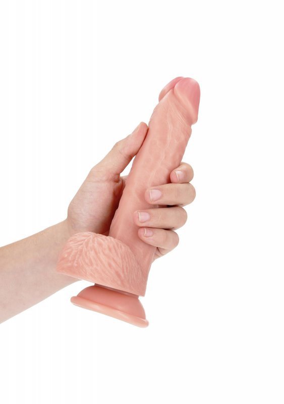 Naturalny penis na mocnej przyssawce dildo  20,5 cm