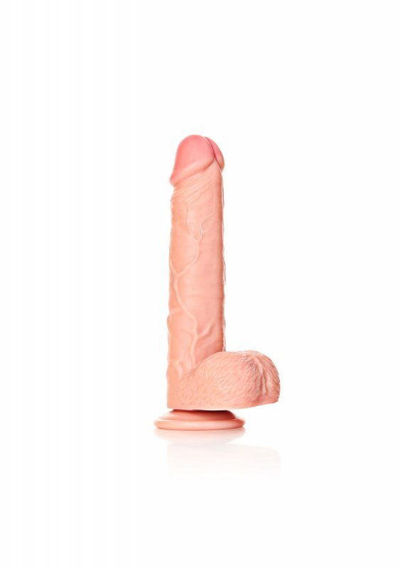 L Realistyczne dildo  z jądrami na przyssawce 23 cm