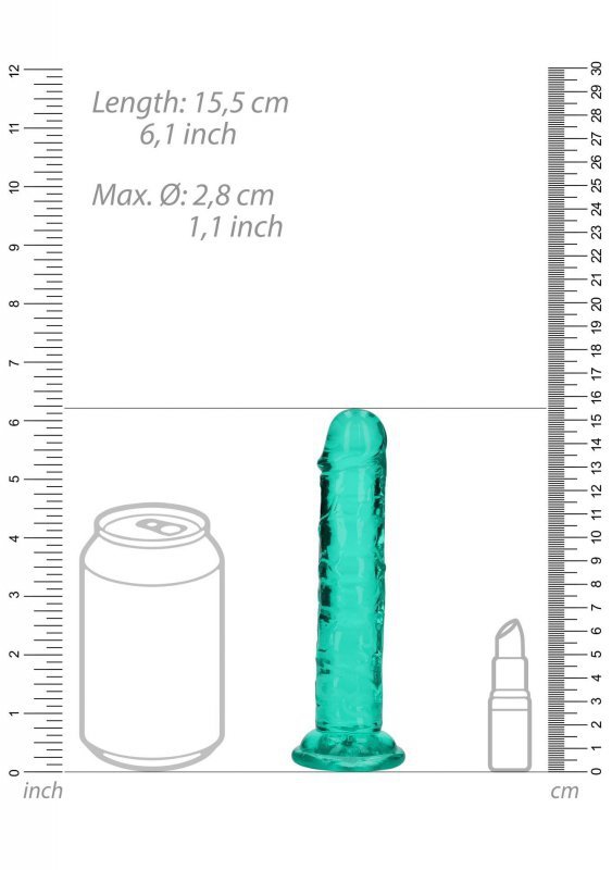 Straight Realistic Dildo with Suction Cup - 6&#039;&#039; / 14,5