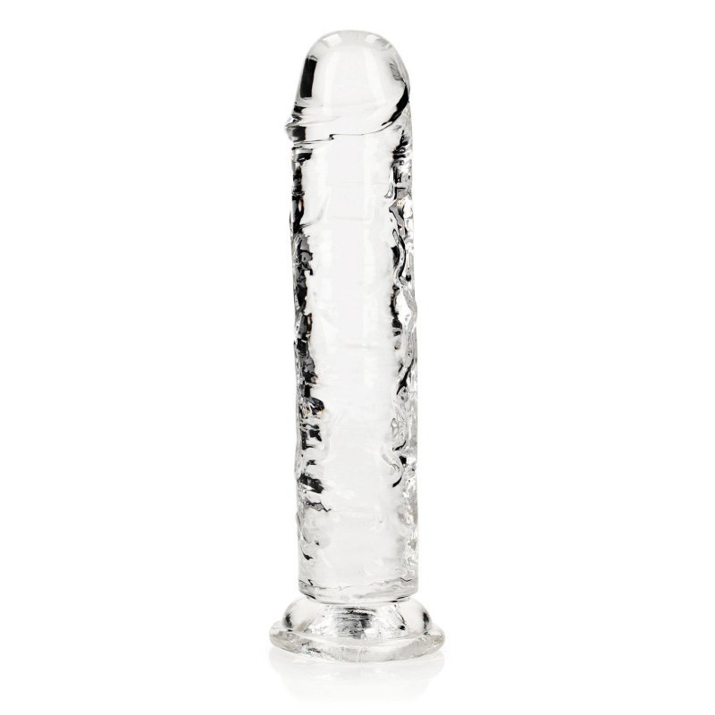 Żelowy realistyczny penis dildo z przyssawką bez jąder przezroczysty 20cm
