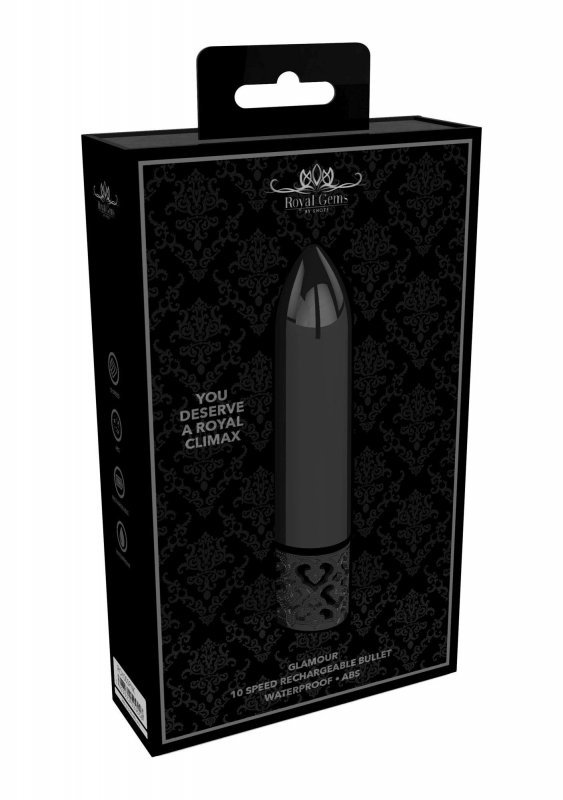 Gustowny mini wibrator metalowy pocisk czarny