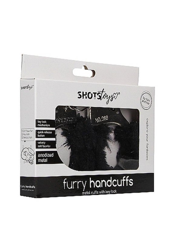 Furry handcuffs - black
