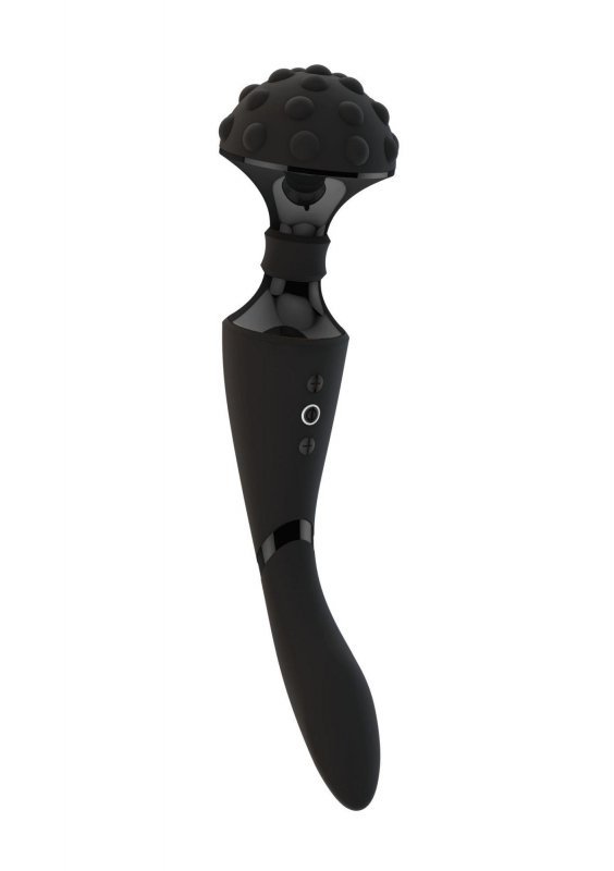 Stylowy wibrator wand masażer łechtaczki czarny Shiatsu
