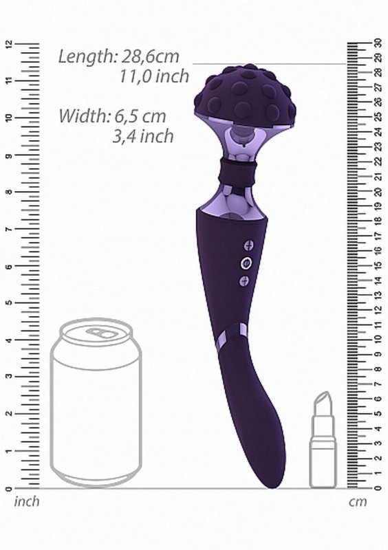 Stylowy wibrator wand masażer łechtaczki fiolet Shiatsu