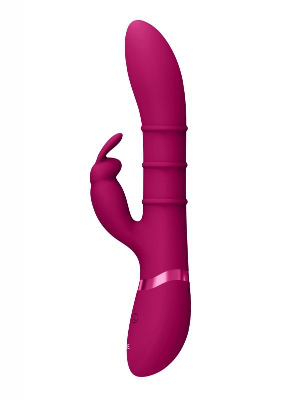 Stimulating rings, vibrating g-spot rabbit - pink