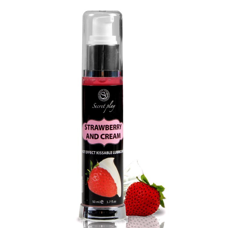 Rozgrzewający jadalny lubrykant truskawka 50 ml