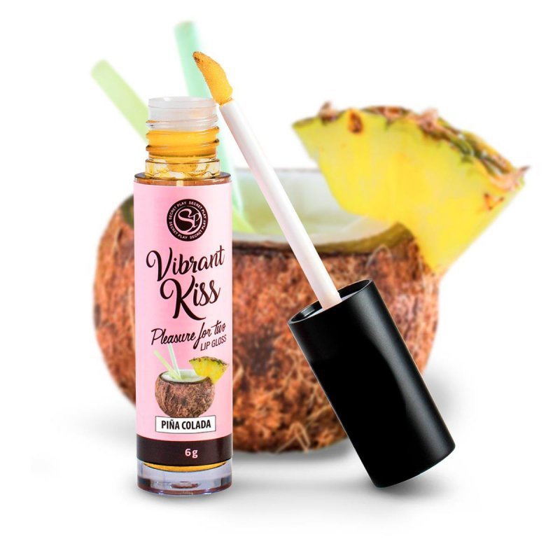 Błyszczyk do seksu oralnego z efektem wibracji pina colada