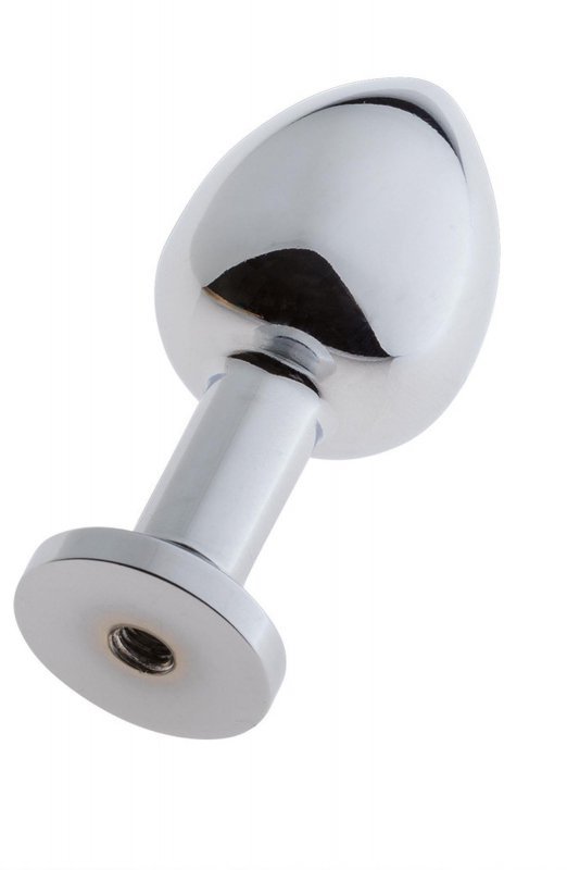 Mały aluminiowy korek analny wtyczka plug z odpinaną przyssawką