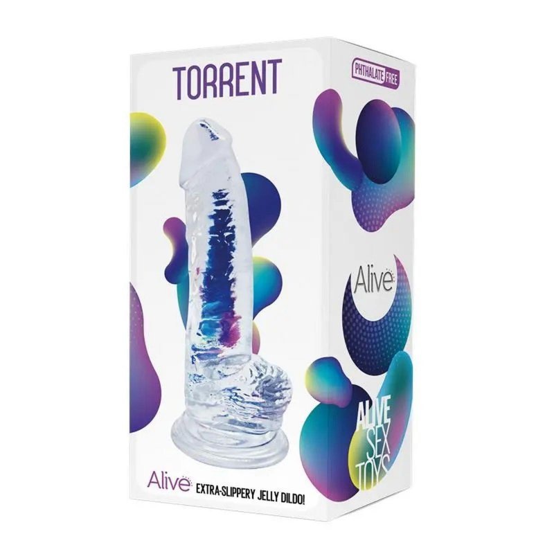 Penis na przyssawce dildo clear 20,6 cm