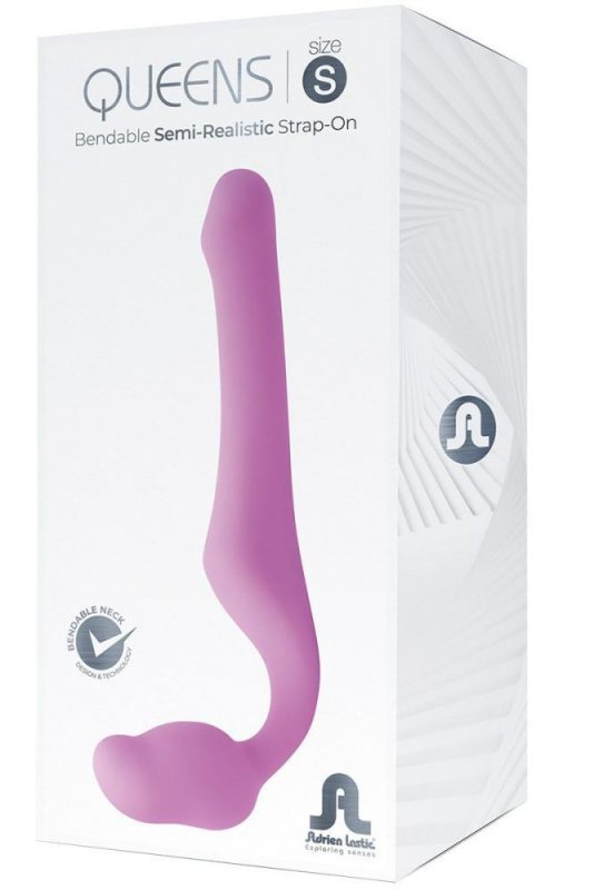 Dopochwowy Strapon bez pasów proteza penisa fioletowy 18,4 cm