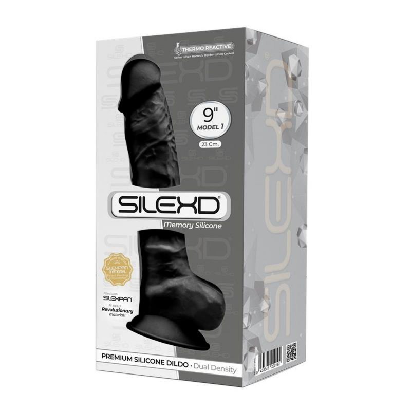 Czarne dildo z żyłami na przyssawce mocny orgazm 23 cm